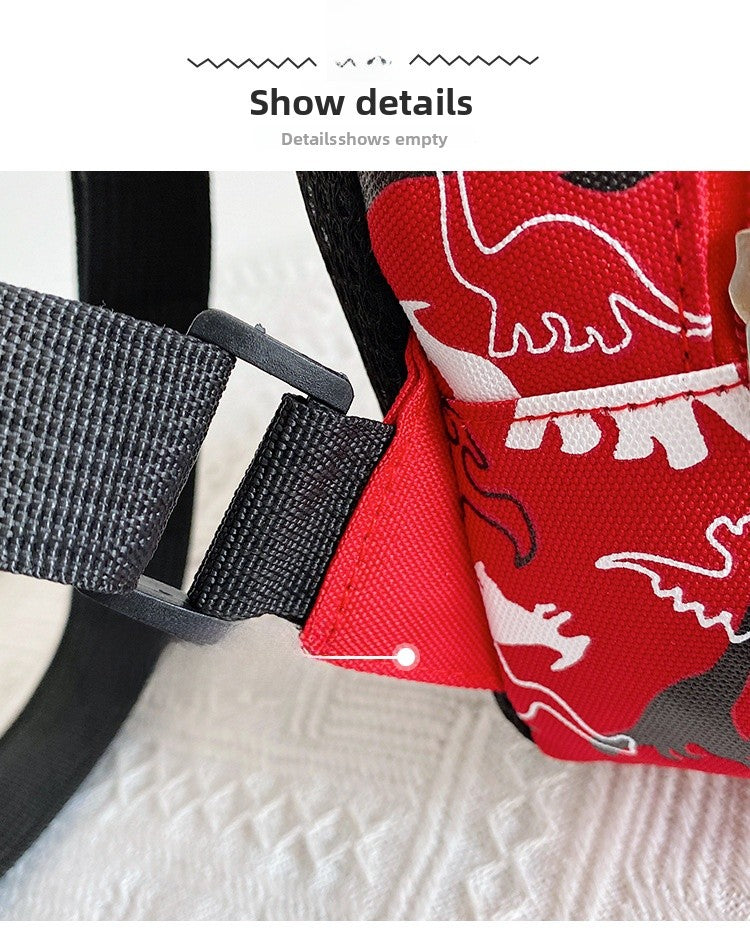 Unisex Bear Square Canvas Fanny Pack With Tassel And Sling Strap, Kids Shoulder Bag