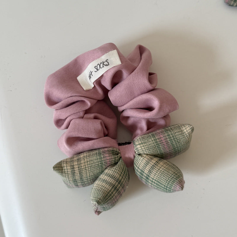 Spring Matcha Color Hair Clip Bow Hairband Multifunctional Soft Floral Hair Accessory Heart-shaped Hairpin