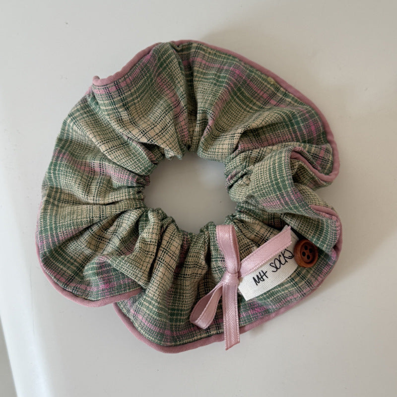 Spring Matcha Color Hair Clip Bow Hairband Multifunctional Soft Floral Hair Accessory Heart-shaped Hairpin