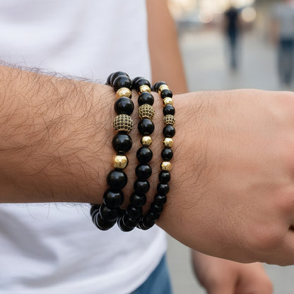 Men's Hip-Hop Bracelet Featuring Crown Pattern, Stylish And Trendy Accessory