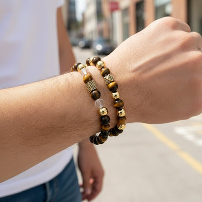 Men's Hip-Hop Bracelet Featuring Crown Pattern, Stylish And Trendy Accessory