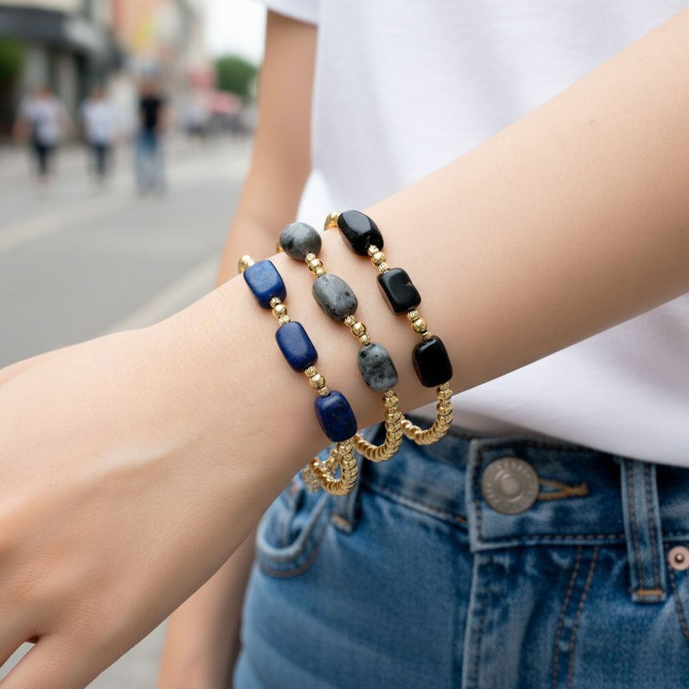 Bracelets For Women Featuring Natural Stone Inlay Material, Stylish And Elegant Jewelry Accessories