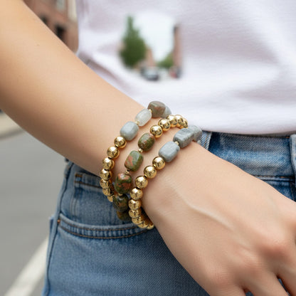 Natural Stone Beaded Agate Bracelets For Stylish Accessories In Various Colours