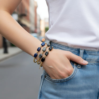 Bracelets For Women Featuring Natural Stone Inlay Material, Stylish And Elegant Jewelry Accessories