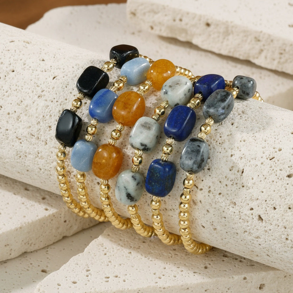 Bracelets For Women Featuring Natural Stone Inlay Material, Stylish And Elegant Jewelry Accessories