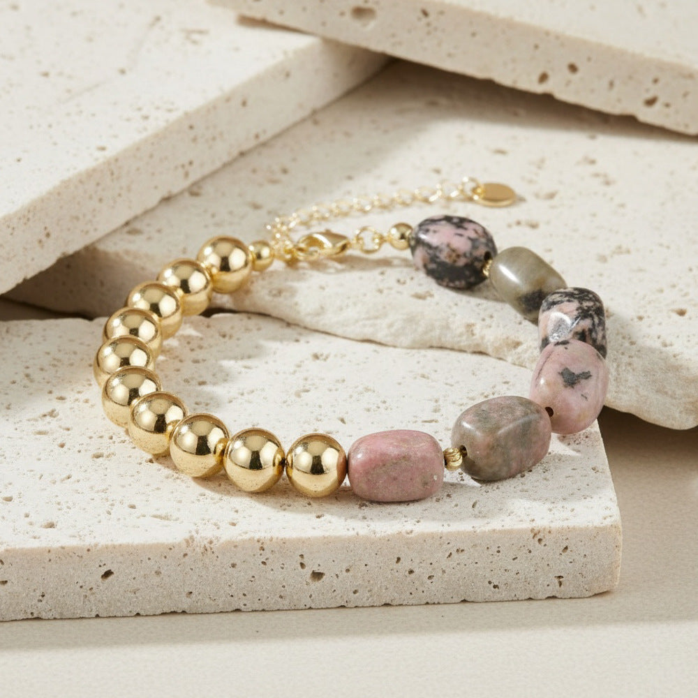 Natural Stone Beaded Agate Bracelets For Stylish Accessories In Various Colours