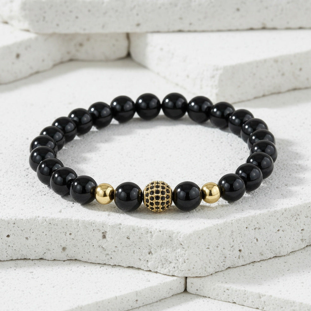 Men's Hip-Hop Bracelet Featuring Crown Pattern, Stylish And Trendy Accessory