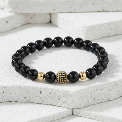Men's Hip-Hop Bracelet Featuring Crown Pattern, Stylish And Trendy Accessory