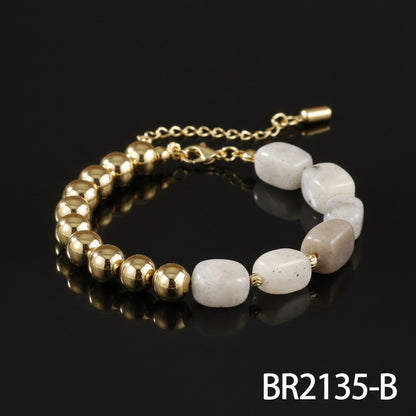 Natural Stone Beaded Agate Bracelets For Stylish Accessories In Various Colours