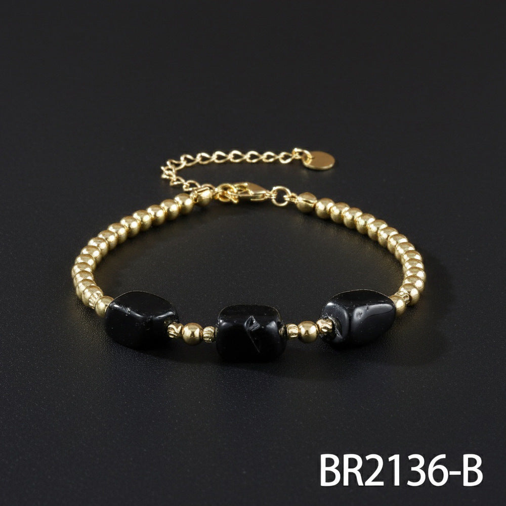 Bracelets For Women Featuring Natural Stone Inlay Material, Stylish And Elegant Jewelry Accessories