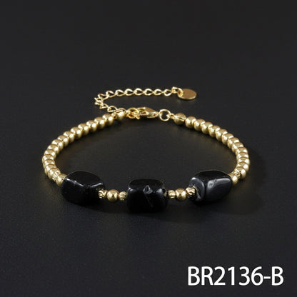 Bracelets For Women Featuring Natural Stone Inlay Material, Stylish And Elegant Jewelry Accessories