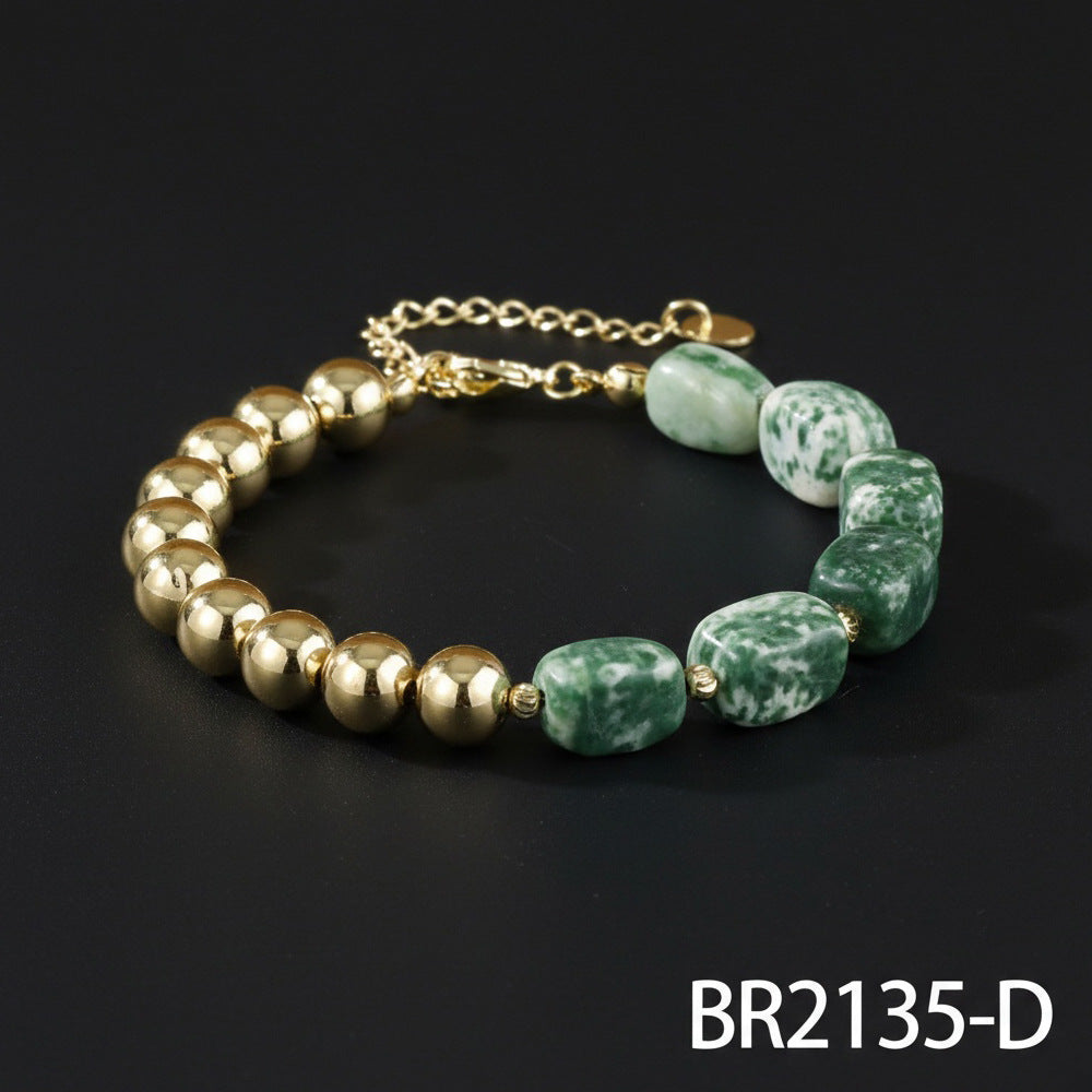 Natural Stone Beaded Agate Bracelets For Stylish Accessories In Various Colours
