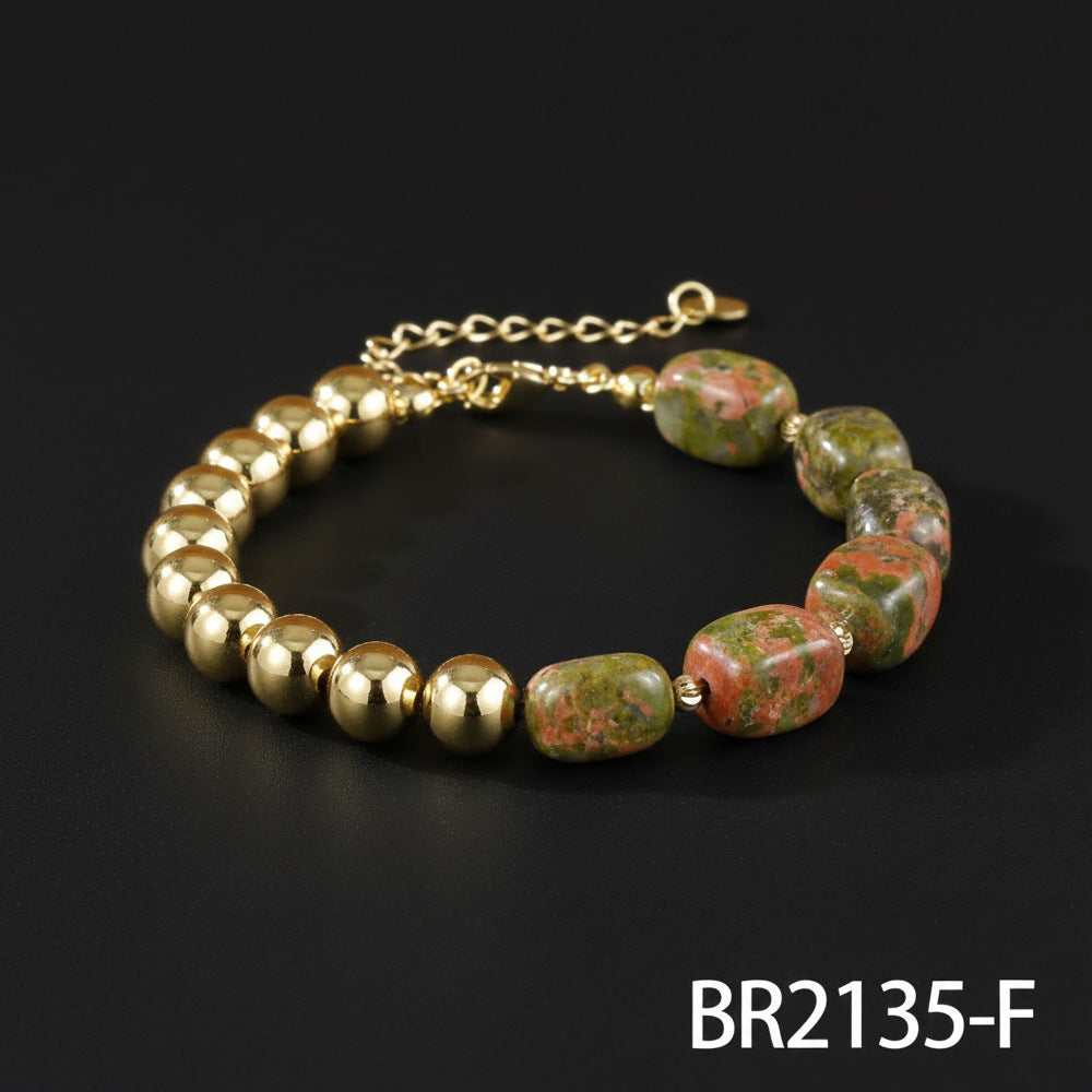 Natural Stone Beaded Agate Bracelets For Stylish Accessories In Various Colours