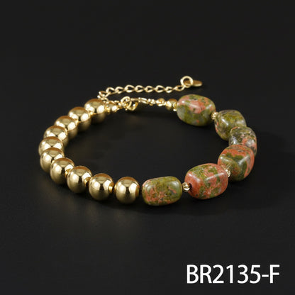 Natural Stone Beaded Agate Bracelets For Stylish Accessories In Various Colours