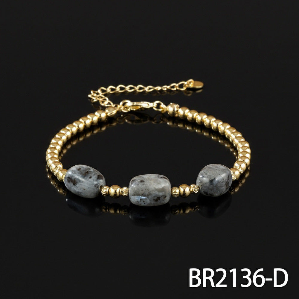 Bracelets For Women Featuring Natural Stone Inlay Material, Stylish And Elegant Jewelry Accessories
