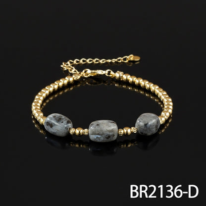 Bracelets For Women Featuring Natural Stone Inlay Material, Stylish And Elegant Jewelry Accessories