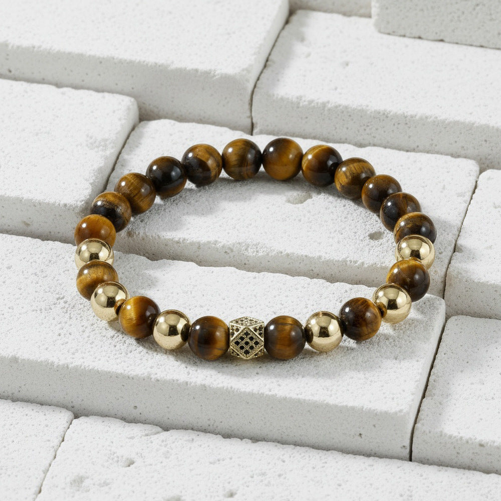 Men's Hip-Hop Bracelet Featuring Crown Pattern, Stylish And Trendy Accessory