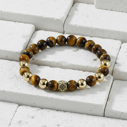 Men's Hip-Hop Bracelet Featuring Crown Pattern, Stylish And Trendy Accessory