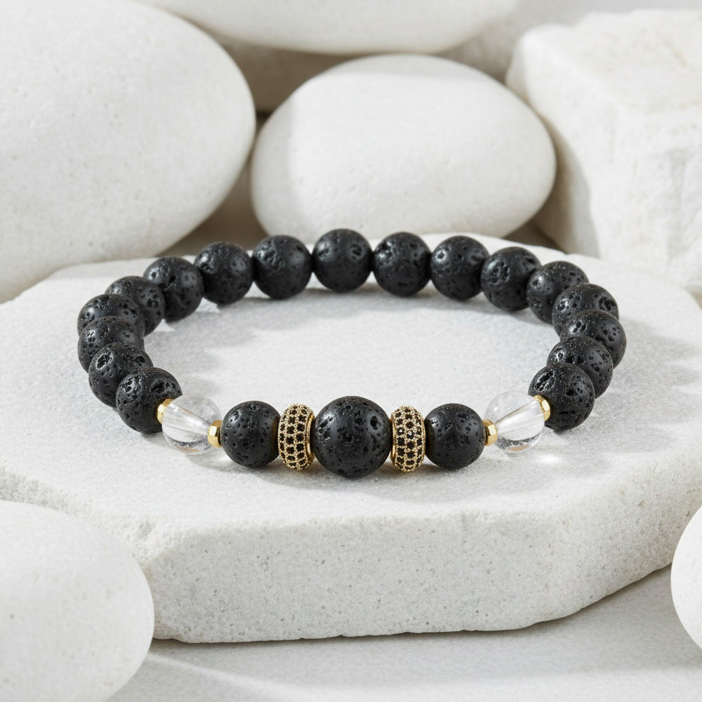 Men's Hip-Hop Bracelet Featuring Crown Pattern, Stylish And Trendy Accessory
