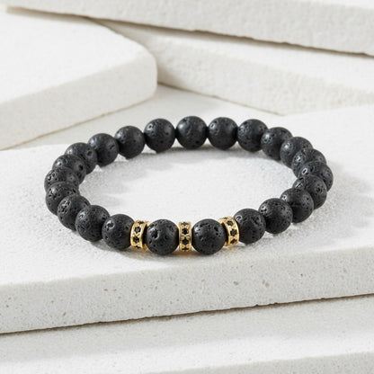 Men's Hip-Hop Bracelet Featuring Crown Pattern, Stylish And Trendy Accessory