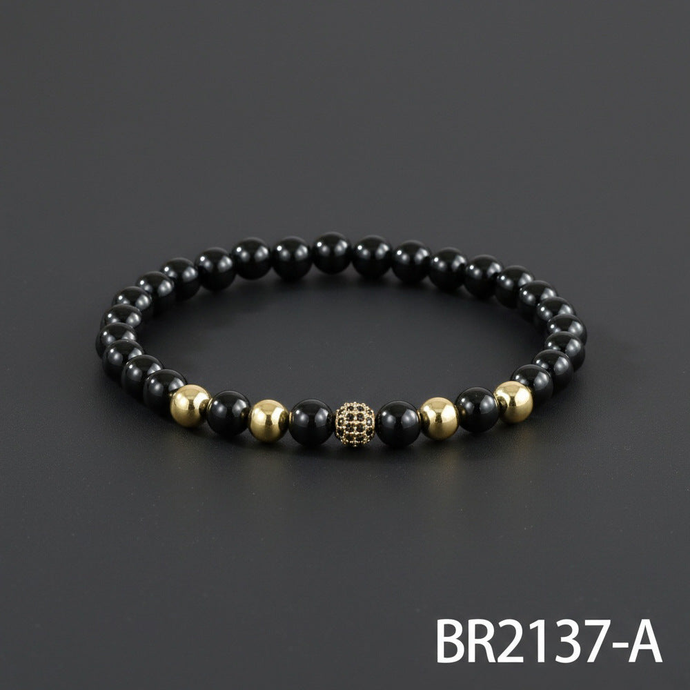 Men's Hip-Hop Bracelet Featuring Crown Pattern, Stylish And Trendy Accessory
