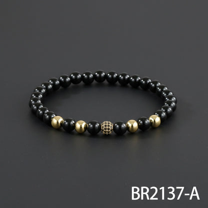 Men's Hip-Hop Bracelet Featuring Crown Pattern, Stylish And Trendy Accessory