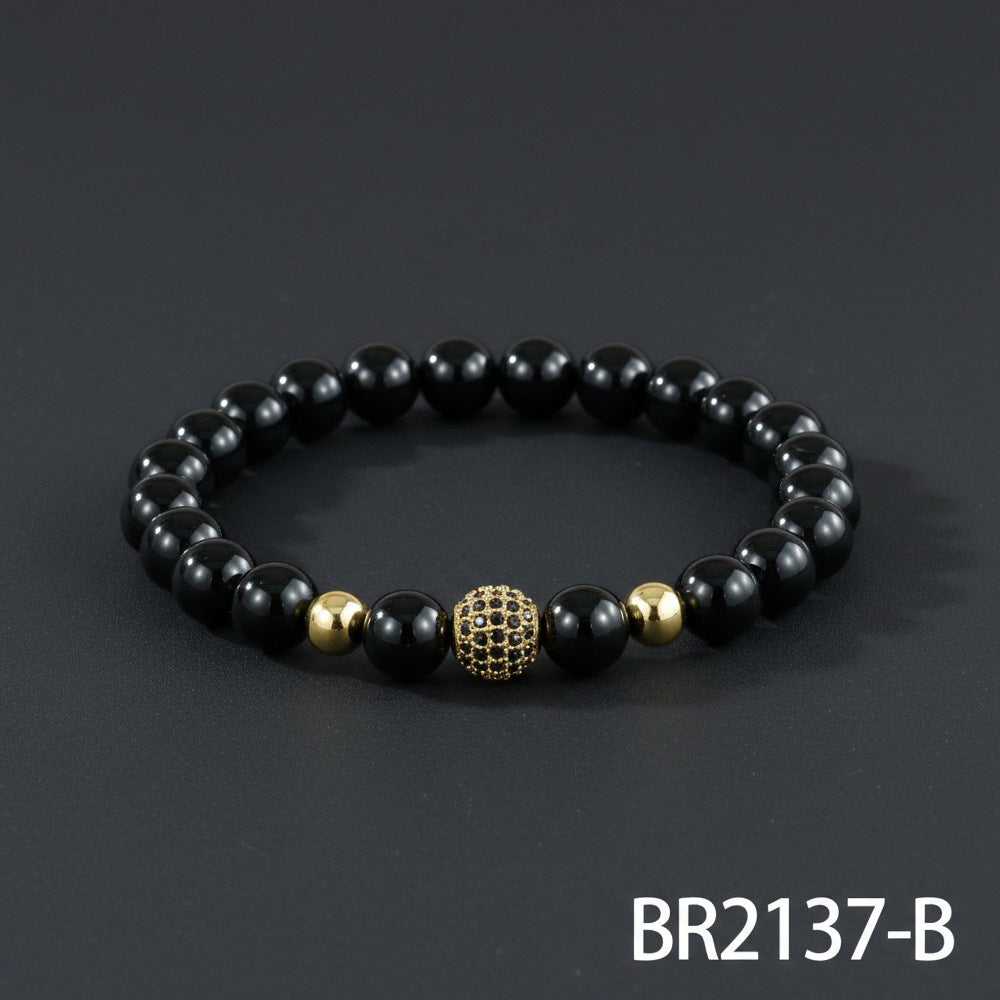 Men's Hip-Hop Bracelet Featuring Crown Pattern, Stylish And Trendy Accessory