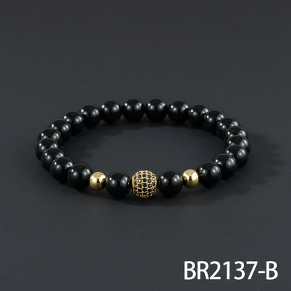 Men's Hip-Hop Bracelet Featuring Crown Pattern, Stylish And Trendy Accessory