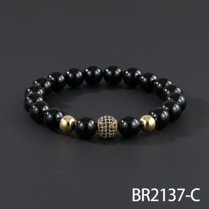 Men's Hip-Hop Bracelet Featuring Crown Pattern, Stylish And Trendy Accessory