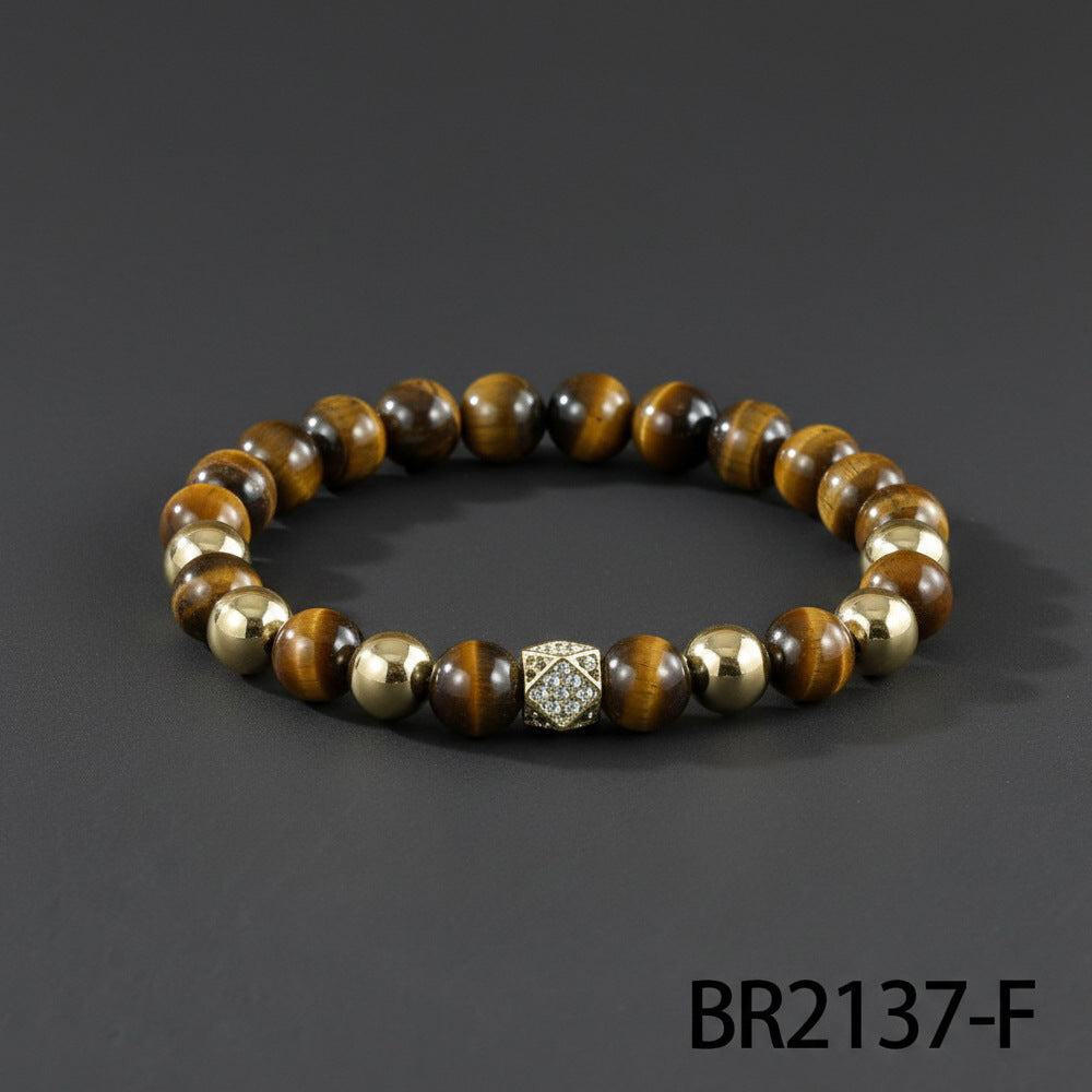 Men's Hip-Hop Bracelet Featuring Crown Pattern, Stylish And Trendy Accessory