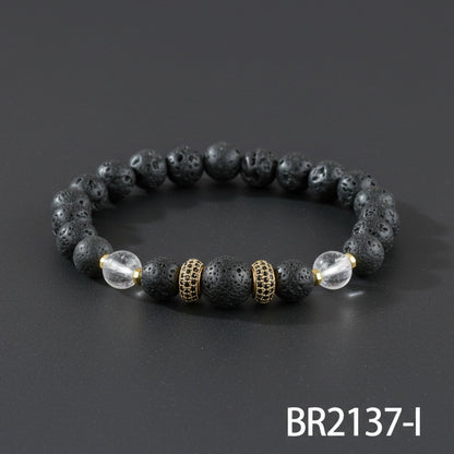 Men's Hip-Hop Bracelet Featuring Crown Pattern, Stylish And Trendy Accessory