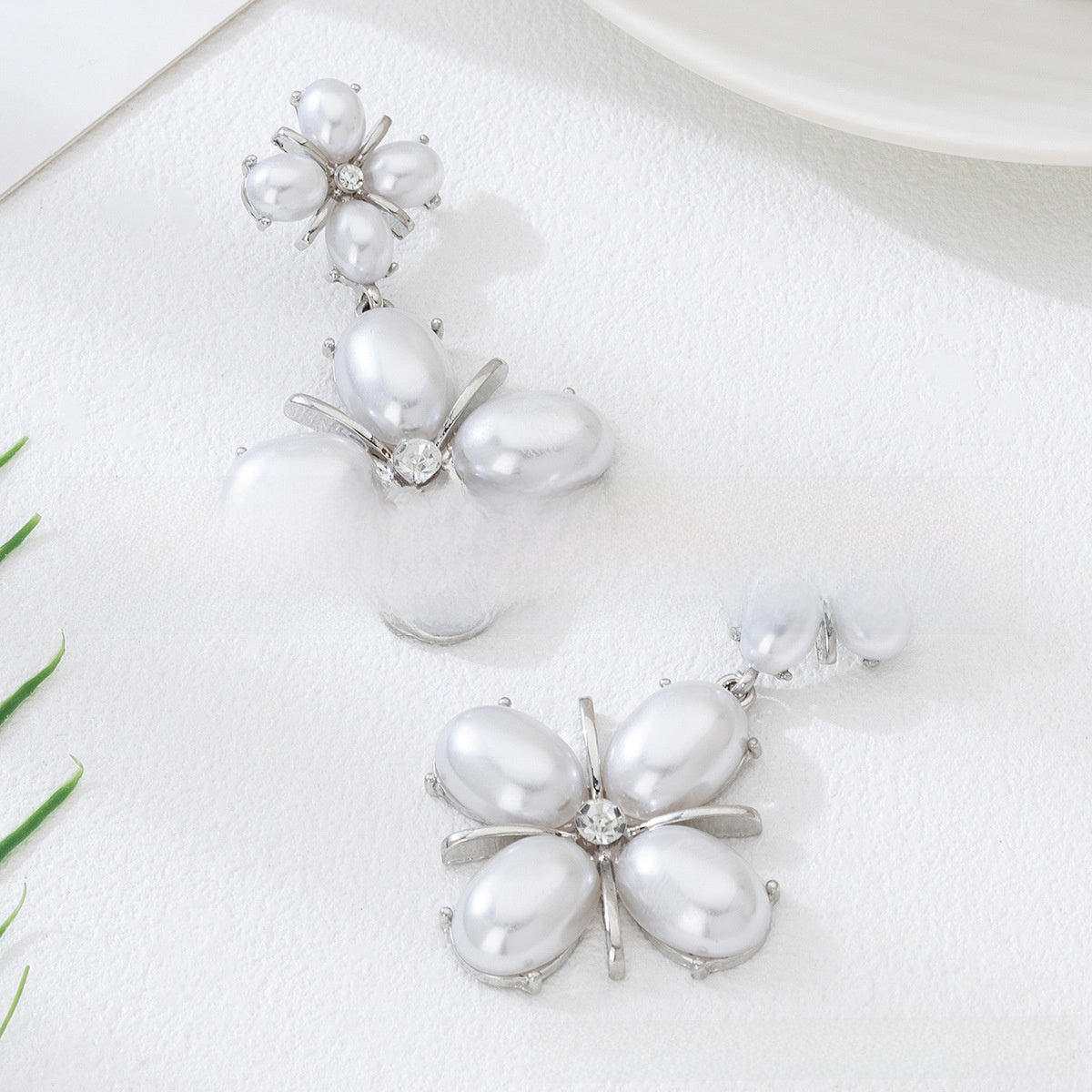 For Banquet Golden Earrings Featuring Elegant Flower Petal Design