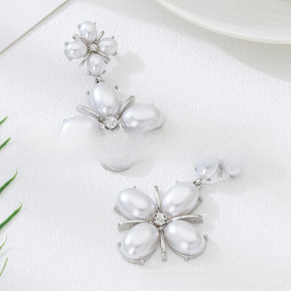 For Banquet Golden Earrings Featuring Elegant Flower Petal Design