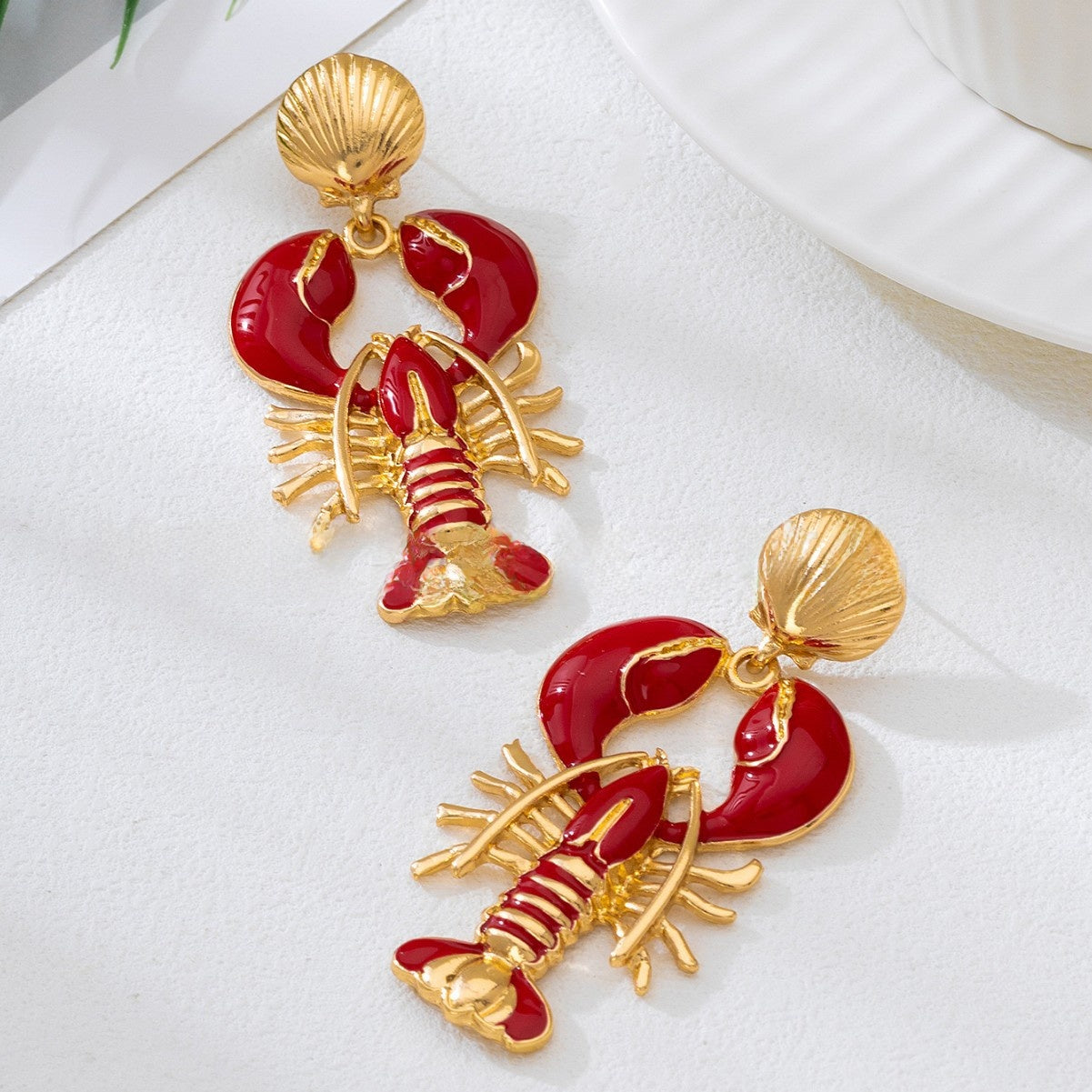 For Women Red Animal Zodiac Drop Earrings By Mei Ai Cheng, Unique Style, Summer , Made In Qingdao