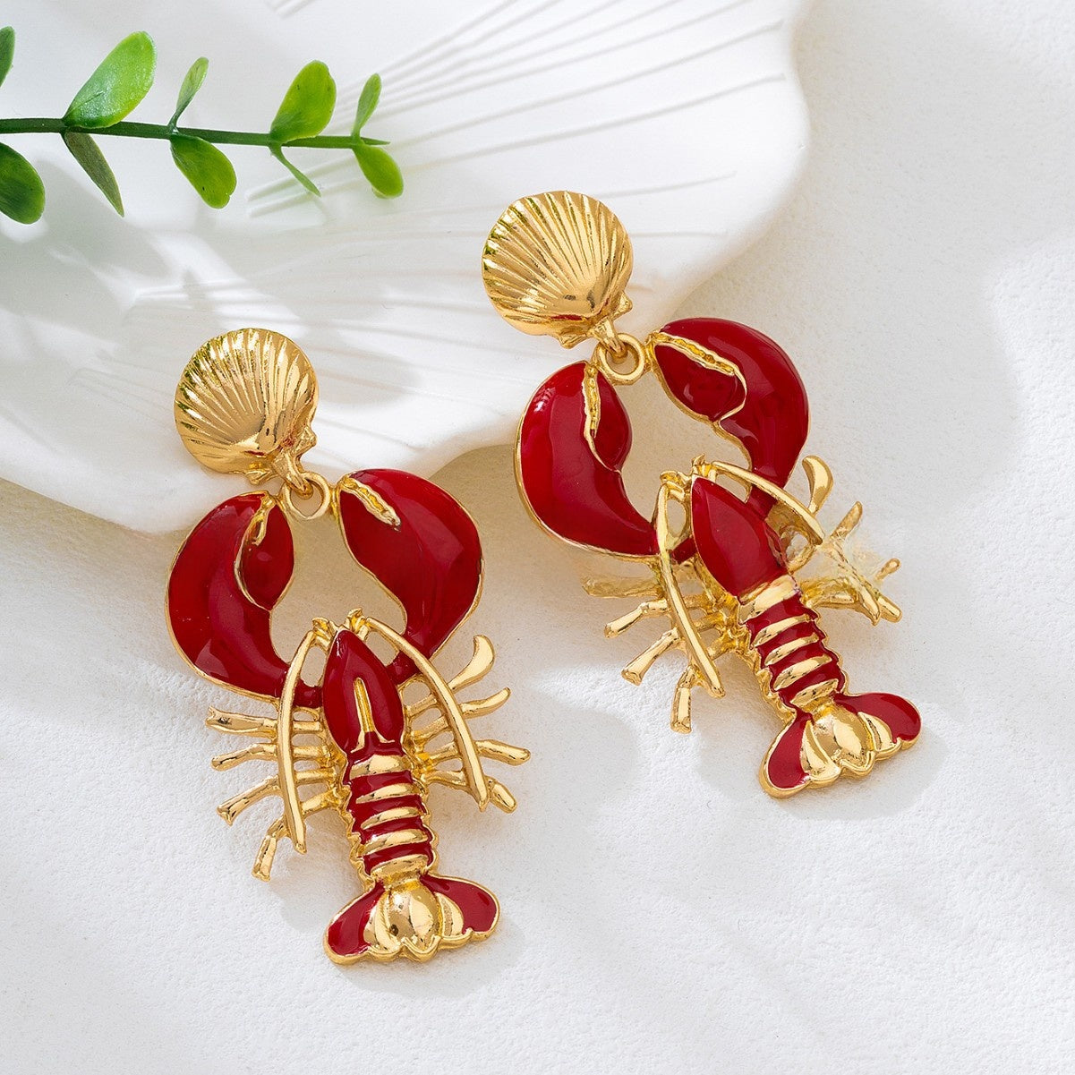 For Women Red Animal Zodiac Drop Earrings By Mei Ai Cheng, Unique Style, Summer , Made In Qingdao