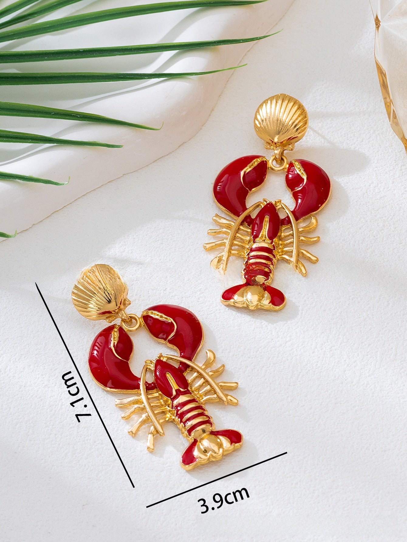 For Women Red Animal Zodiac Drop Earrings By Mei Ai Cheng, Unique Style, Summer , Made In Qingdao