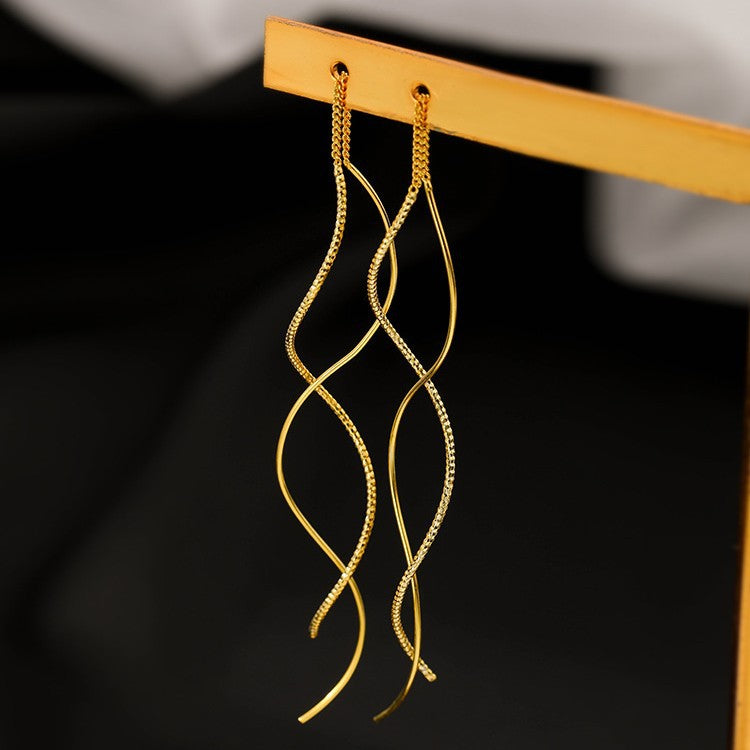 For Women New Style 925 Sterling Silver Ear Line Earrings In Silver