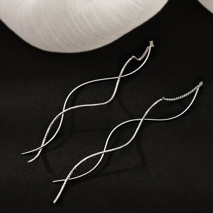 For Women New Style 925 Sterling Silver Ear Line Earrings In Silver