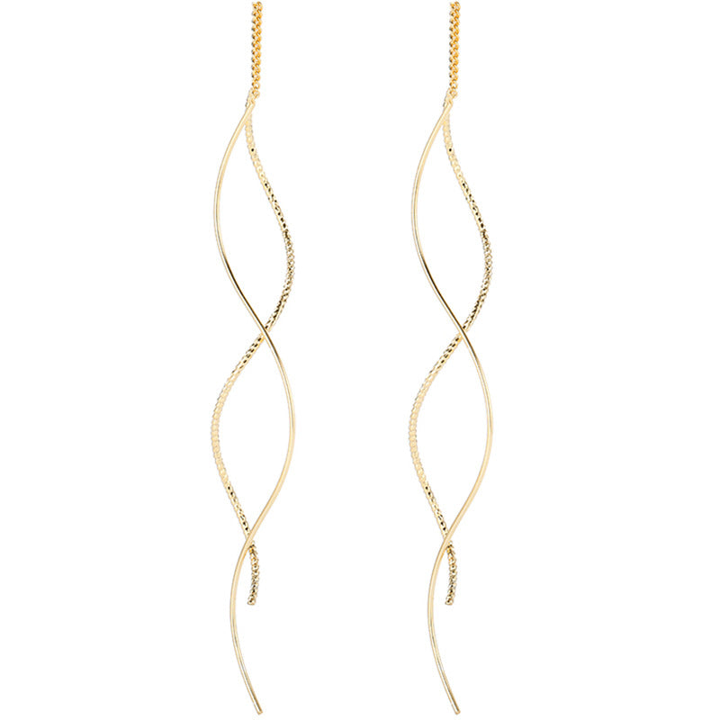 For Women New Style 925 Sterling Silver Ear Line Earrings In Silver