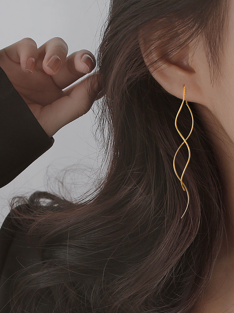 For Women New Style 925 Sterling Silver Ear Line Earrings In Silver