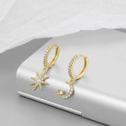 Gold Stars Moon Asymmetric Full Diamond