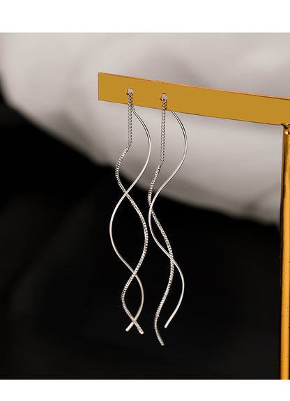 For Women New Style 925 Sterling Silver Ear Line Earrings In Silver