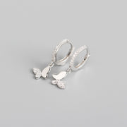 Butterfly Earrings White Gold