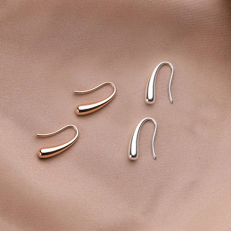 Water Droplets Stud Earrings For Women In 925 Sterling Silver, Silver Color