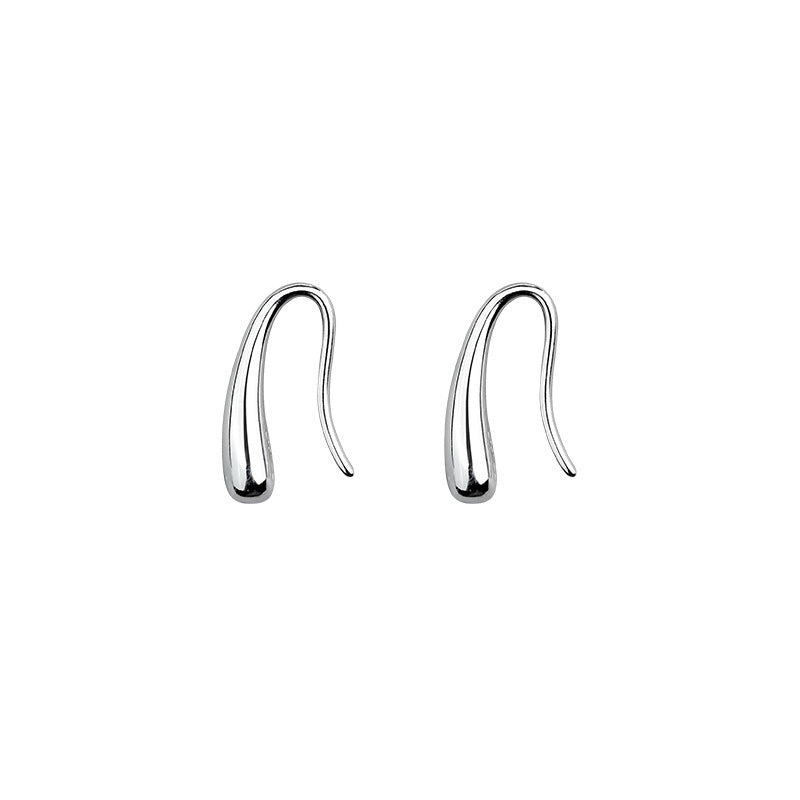 Water Droplets Stud Earrings For Women In 925 Sterling Silver, Silver Color