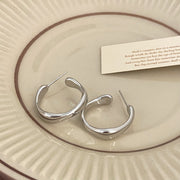 Silver U-shaped Earrings