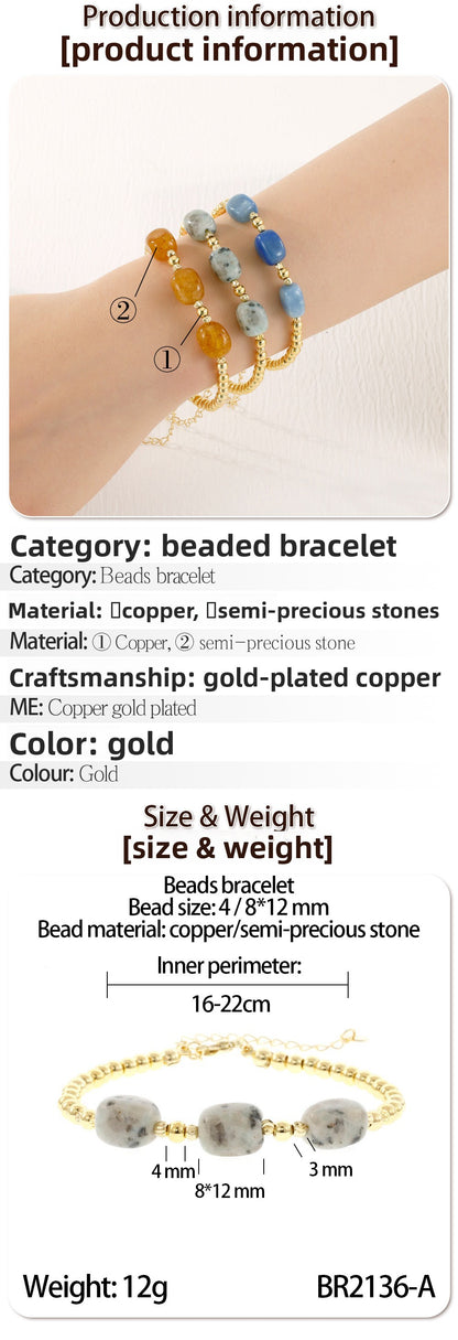 Bracelets For Women Featuring Natural Stone Inlay Material, Stylish And Elegant Jewelry Accessories