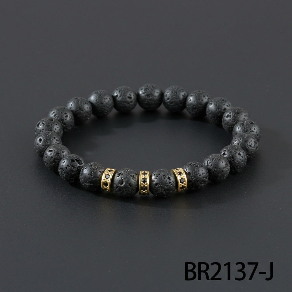 Men's Hip-Hop Bracelet Featuring Crown Pattern, Stylish And Trendy Accessory
