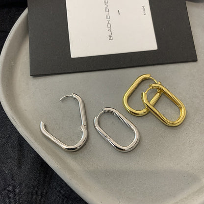 New Style U Shape Earrings For Elegant Looks, Available In Golden Color With Unique Geometric Design