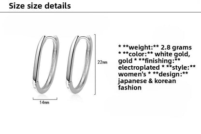 New Style U Shape Earrings For Elegant Looks, Available In Golden Color With Unique Geometric Design